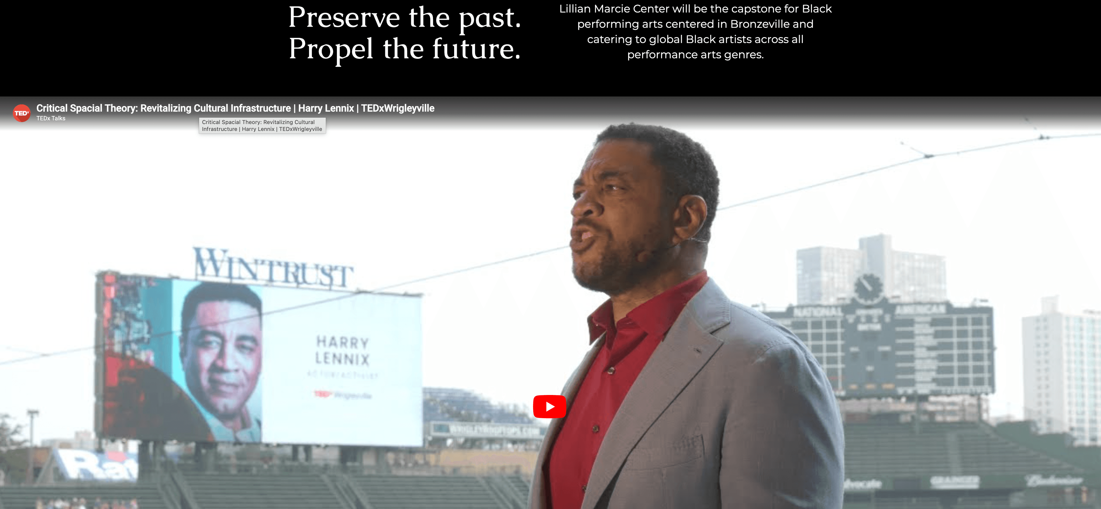 Harry Lennix, President of the Bronzeville Renaissance Project and co-founder of the Lillian Marcie Center