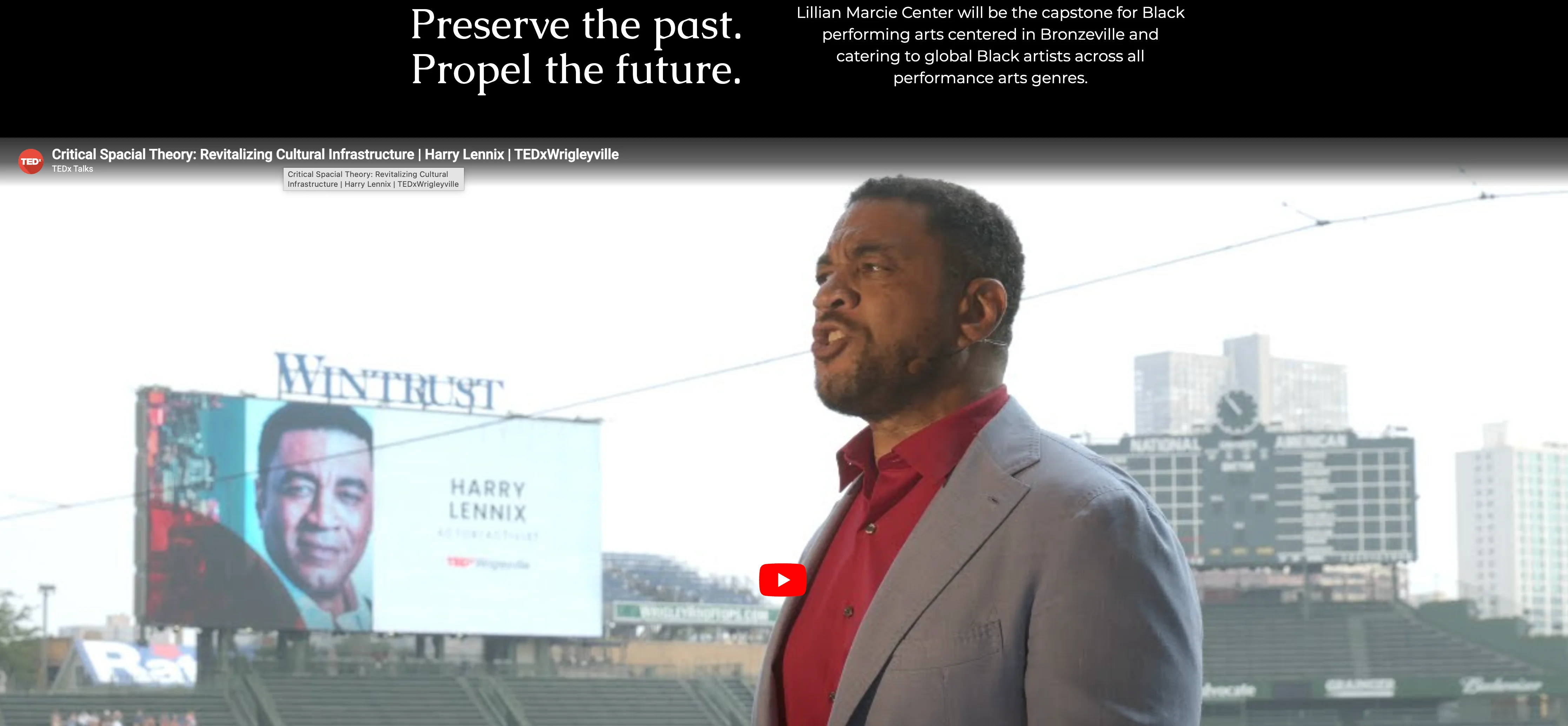 Harry Lennix, President of the Bronzeville Renaissance Project and co-founder of the Lillian Marcie Center