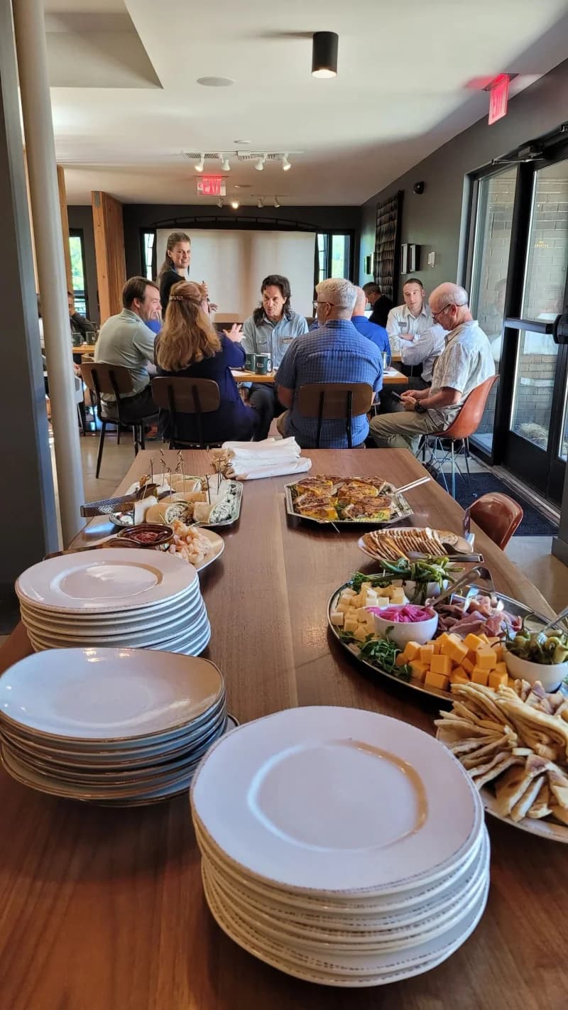 Lunch spread at Over Yonder @ Rhodes Motor Lodge, Boone NC